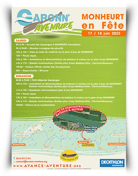 animation nautique garonne aventure monheurt en fête